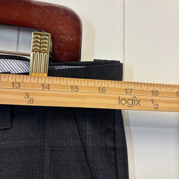 Bloomingdales The Mens Store Career Plaid Dress Pants Size 32 X 34 Preppy Office - Picture 5 of 9